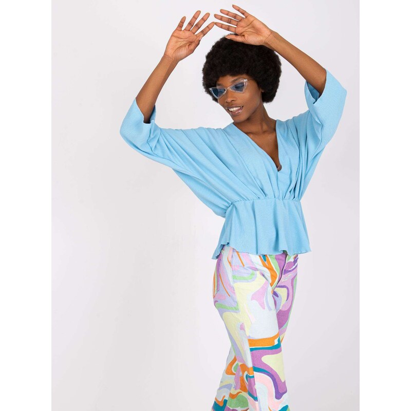 Italy Moda Blouse-DHJ-BZ-11979.67-light blue