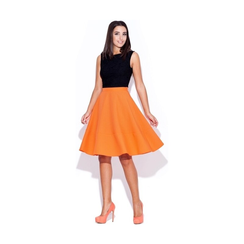 KATRUS Dámské šaty K055 orange - S / oranžová