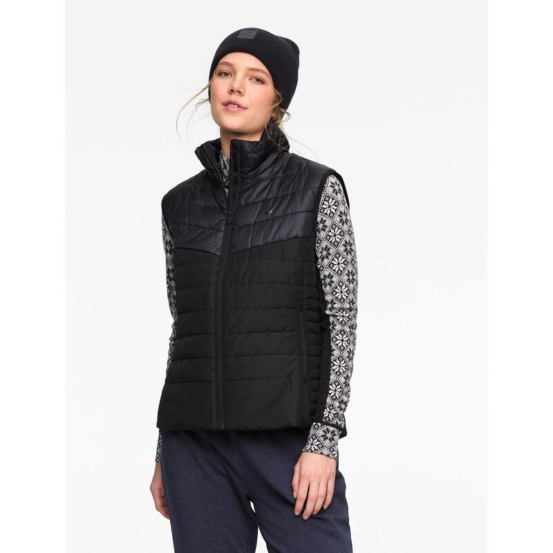 KARI TRAA SANNE Hybrid Primaloft Vest TWEED Zelená