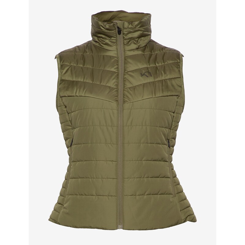 KARI TRAA SANNE Hybrid Primaloft Vest TWEED Zelená