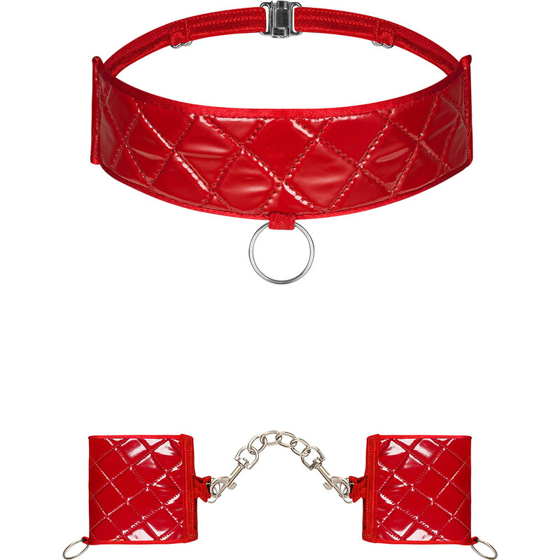 Pikantní sada Hunteria cuffs & choker - Obsessive