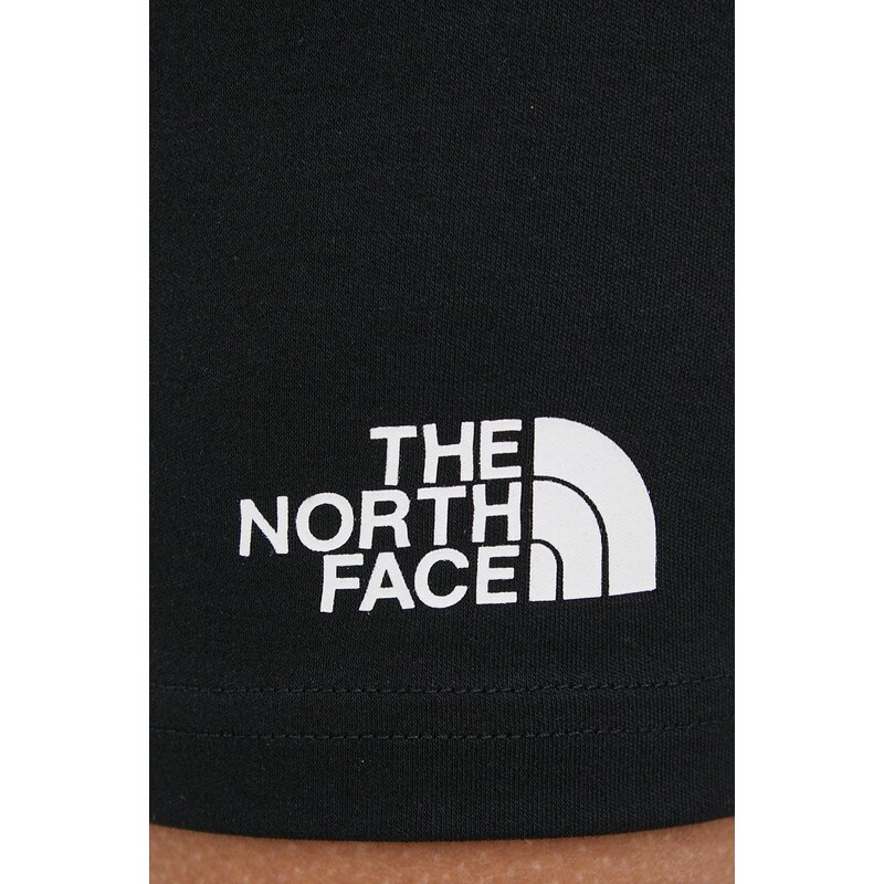 Kraťasy The North Face dámské, černá barva, s potiskem, high waist, NF0A7ZGJJK31
