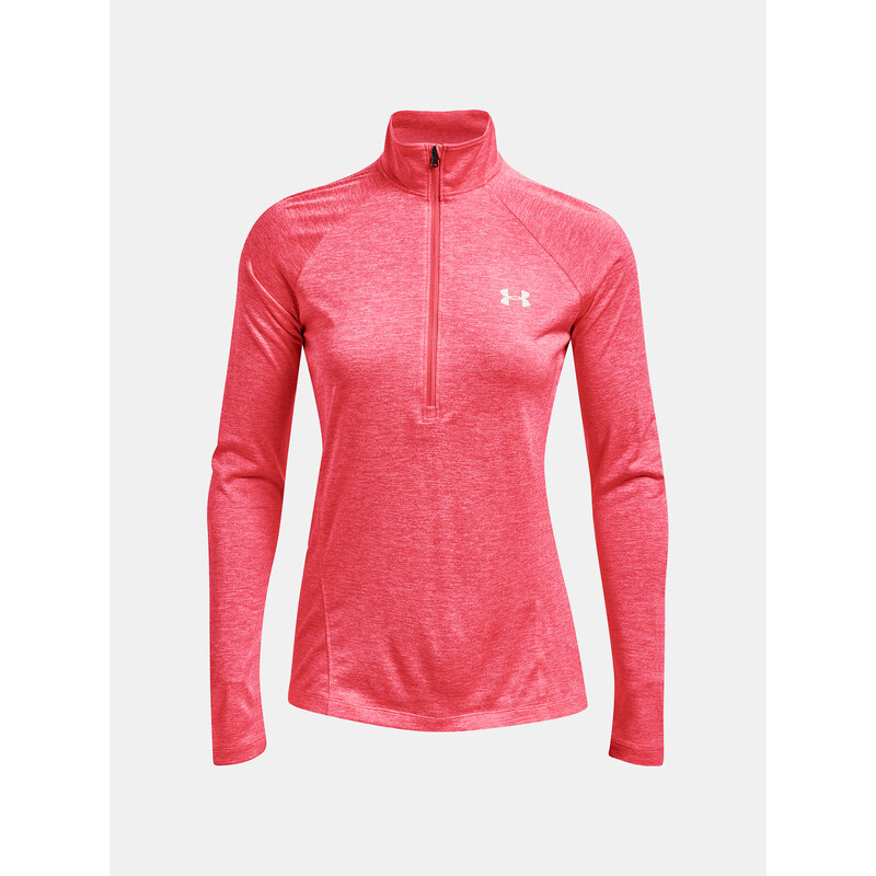 Under Armour Tričko Tech 1/2 Zip - Twist-PNK - Dámské