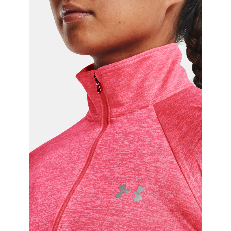 Under Armour Tričko Tech 1/2 Zip - Twist-PNK - Dámské