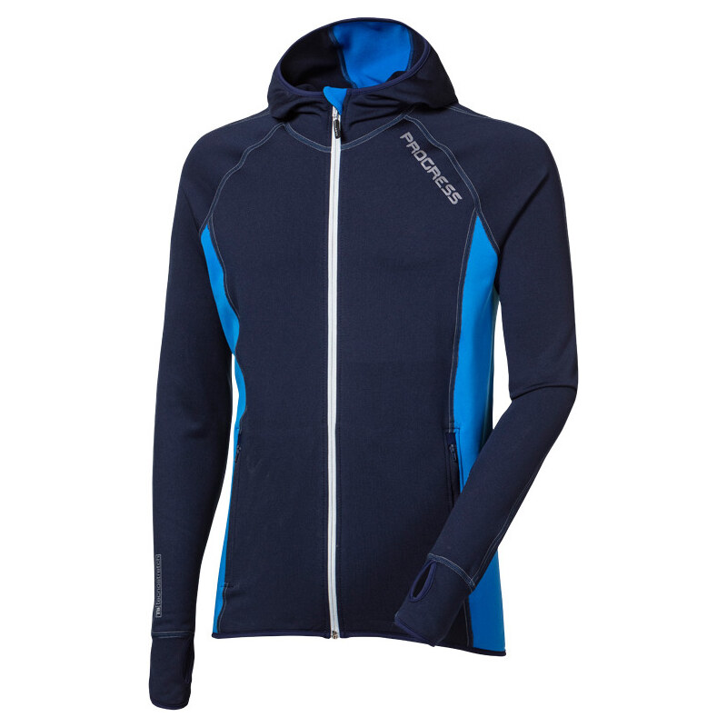 Pánská sportovní mikina PROGRESS Torez Hoody tm.modrá/sv.modrá