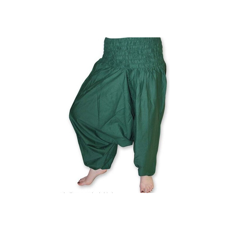 I-Moda Zelené kalhoty šaravary Uni(S-L)