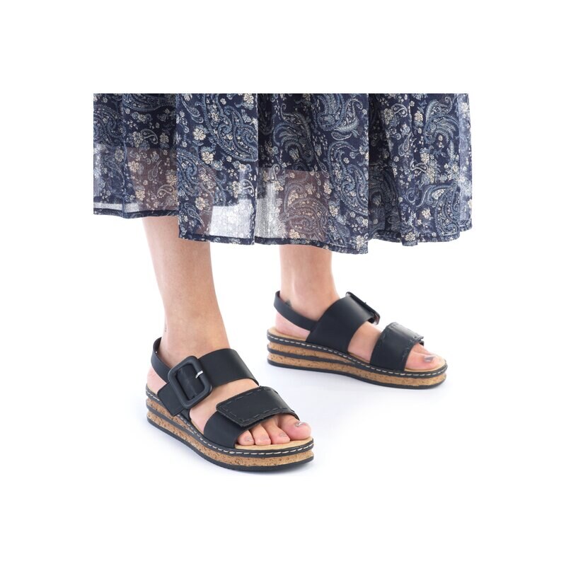 Elegantní dámské sandály Rieker 62950-00 černá