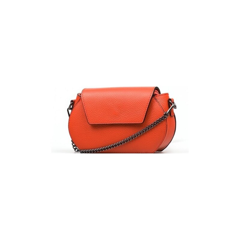 Blaire Kožená crossbody kabelka Clio oranžová