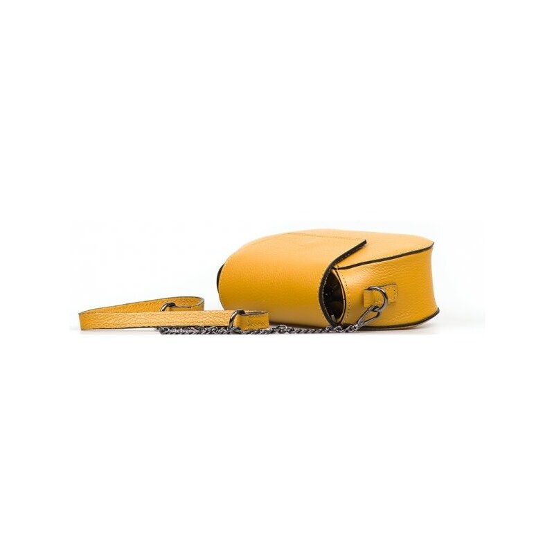 Blaire Kožená crossbody kabelka Clio hořčicově žlutá