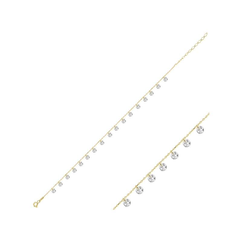 Olivie Stříbrný řetízek na nohu GOLD 5804 68346162