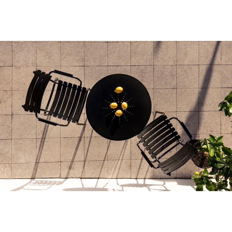 Černá plastová zahradní židle HOUE ReClips s područkami