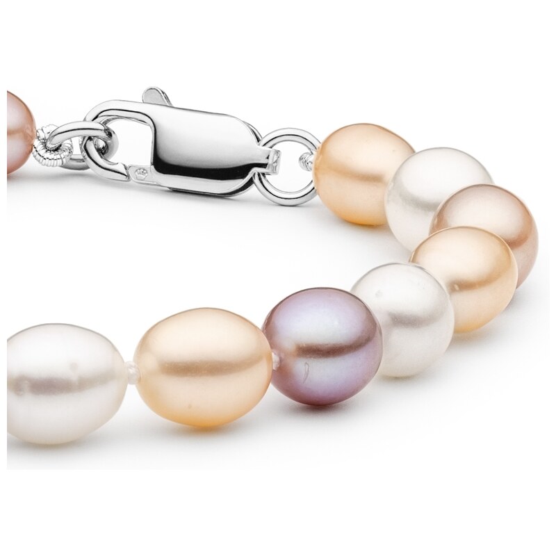 Gaura Pearls Perlový náramek Jenny - sladkovodní perla, stříbro 925/1000