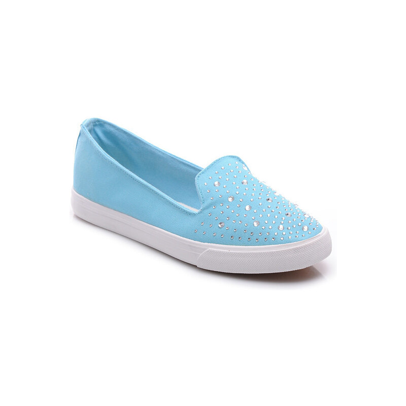 Perfect shoes Slip on tenisky se zirkony světle modré Velikost: 37/23,5 cm