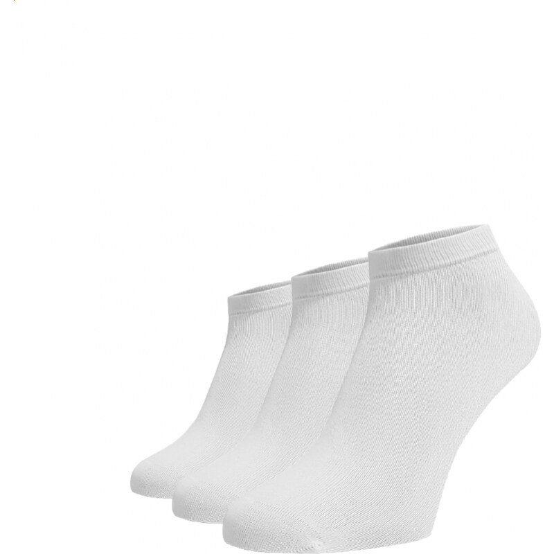 Benami Zvýhodněný set 3 párů bambusových kotníkových ponožek - bílé