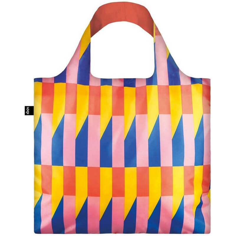 Skládací nákupní taška LOQI GEOMETRIC Stripes