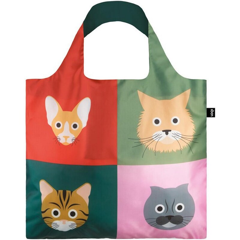 Skládací nákupní taška LOQI STEPHEN CHEETHAM Cats