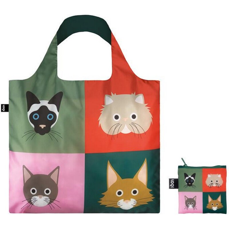 Skládací nákupní taška LOQI STEPHEN CHEETHAM Cats