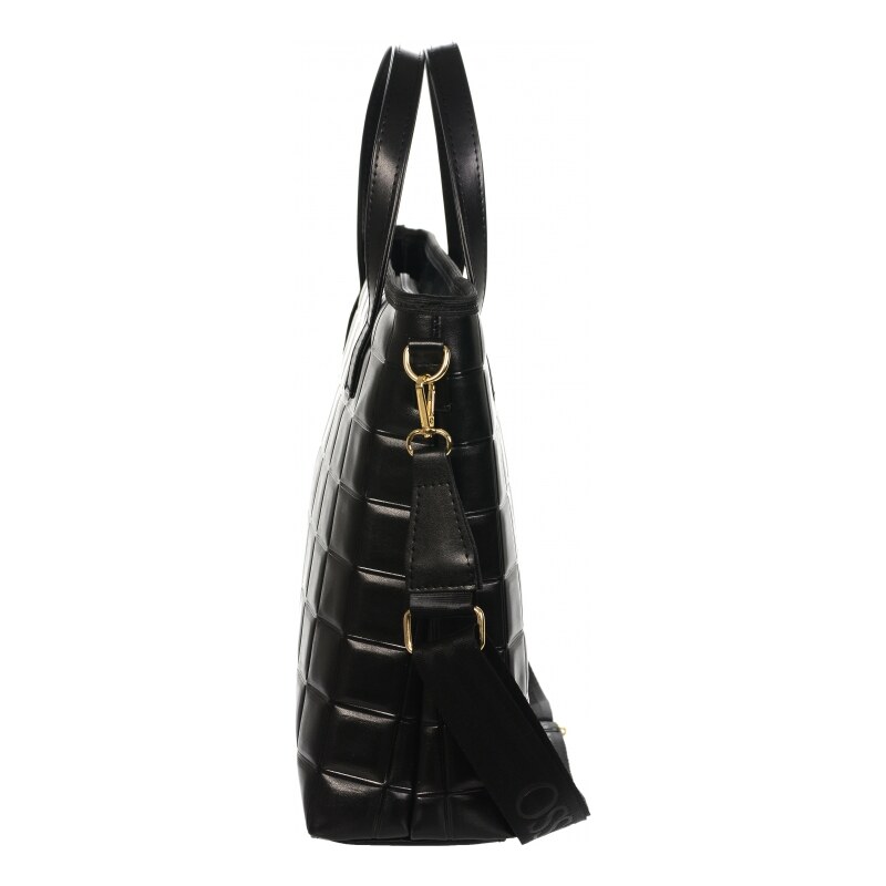 Barebag Větší moderní černá dámská kabelka S692 GROSSO