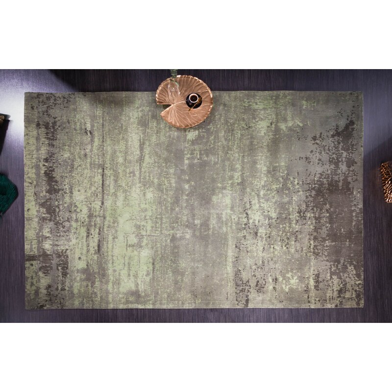 Moebel Living Zeleno béžový bavlněný koberec Charlize 240 x 160 cm