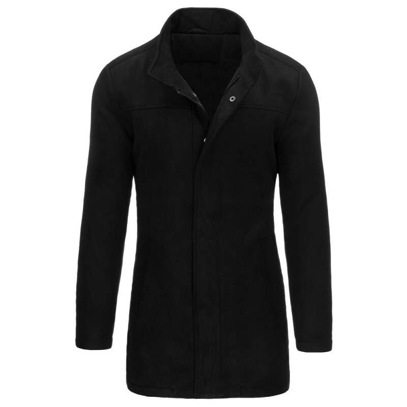 DSTREET Pánský jednořadý zimní kabát DONA černá