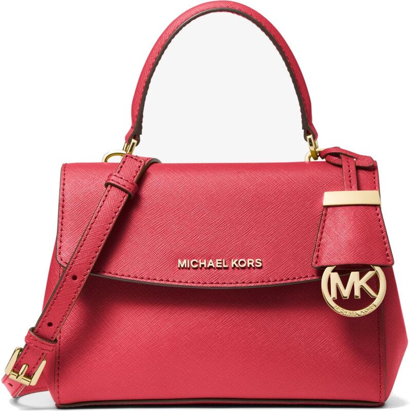Michael Kors Ava Extra-Small Saffiano Leather Crossbody Crimson 112792551