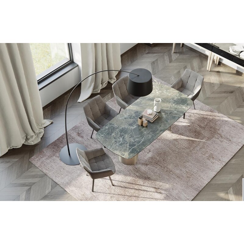 Hnědo šedý keramický jídelní stůl Miotto Arona 220 x 100 cm