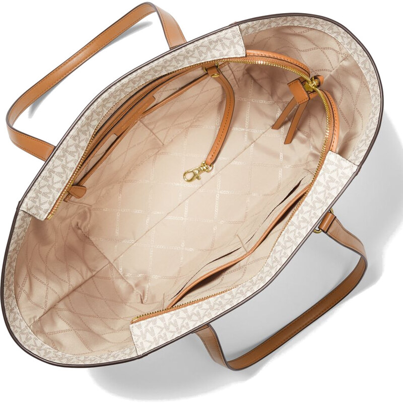 Michael Kors Kabelka Carine Medium Logo Tote Bag Vanilla Acorn