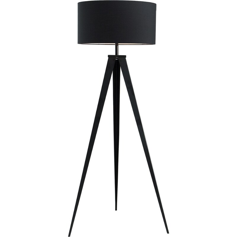 Moebel Living Černá kovová stojací lampa Trok 142 cm