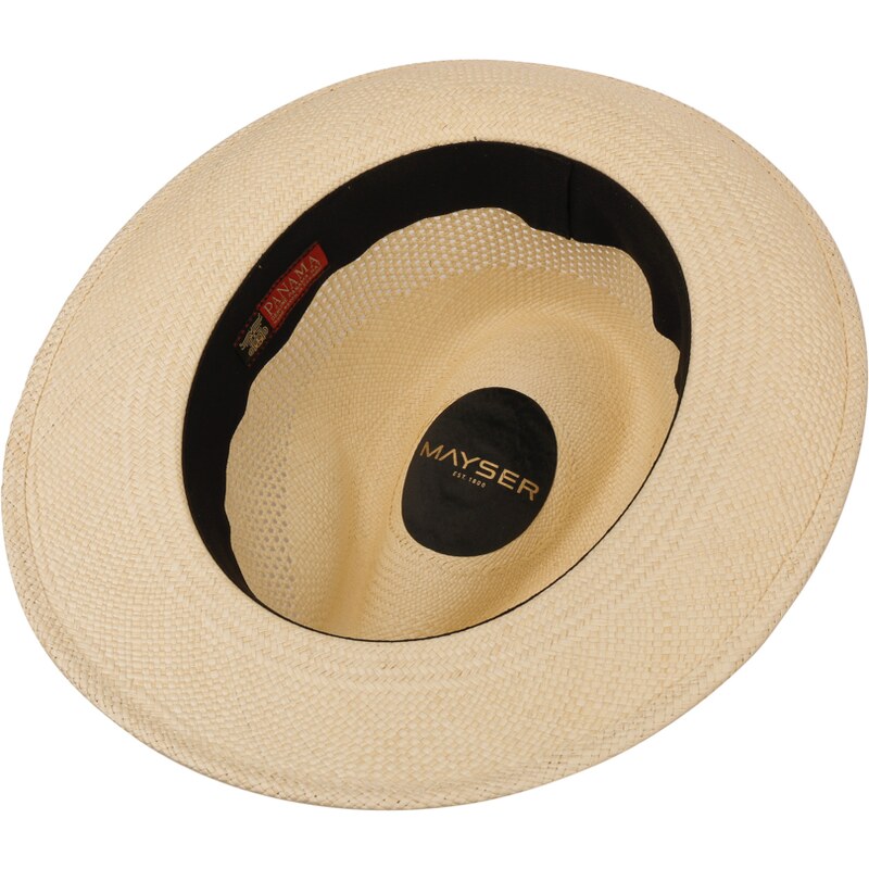 Luxusní klobouk Fedora - ručně pletený, UV faktor 80 - Ekvádorská panama - Mayser Imperia