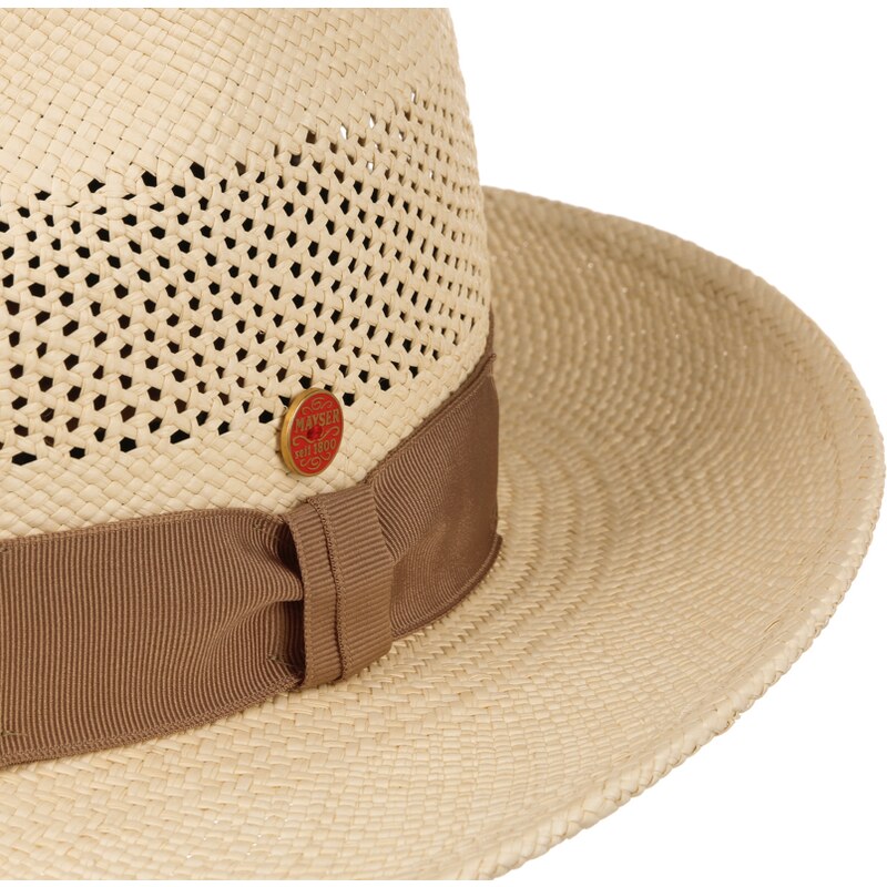 Luxusní klobouk Fedora - ručně pletený, UV faktor 80 - Ekvádorská panama - Mayser Imperia