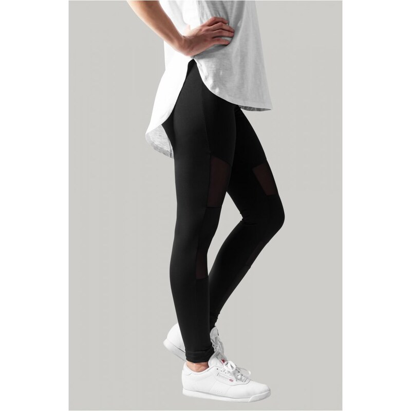 URBAN CLASSICS Ladies Tech Mesh Leggings - black