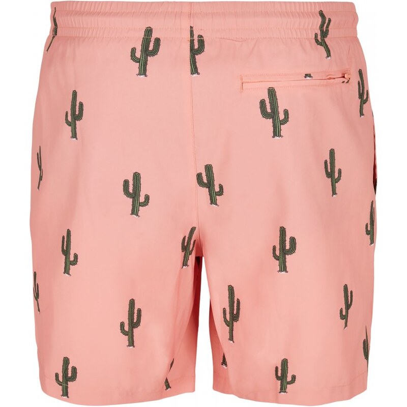 Pánské koupací šortky Urban Classics Pattern Swim Shorts - cactus aop