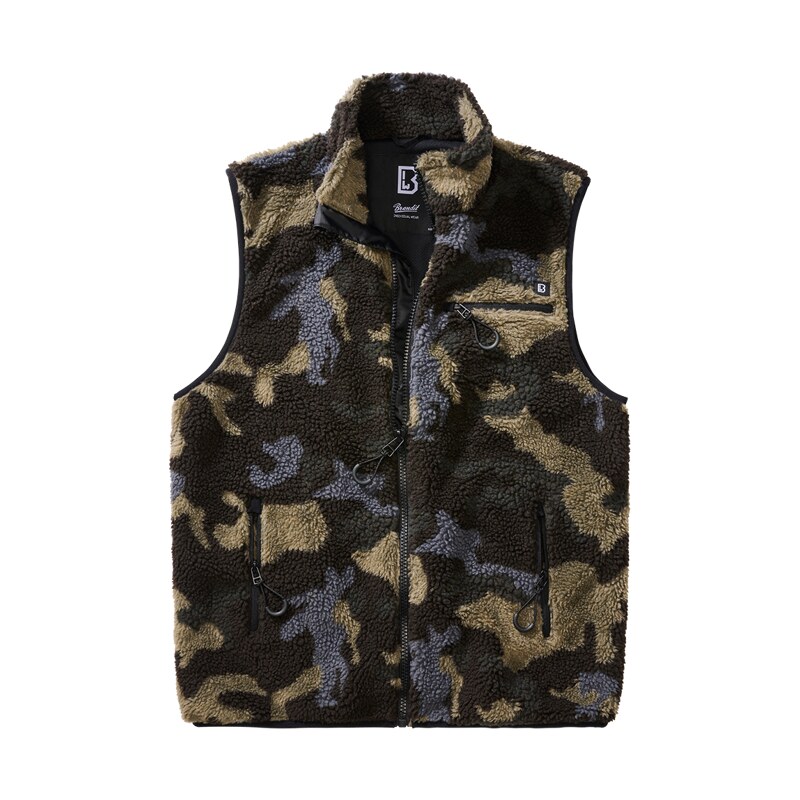 Brandit Vesta Teddyfleece Vest Men darkcamo L