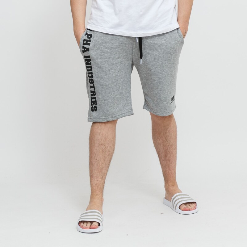 Alpha Industries Big Letters Short grey heather