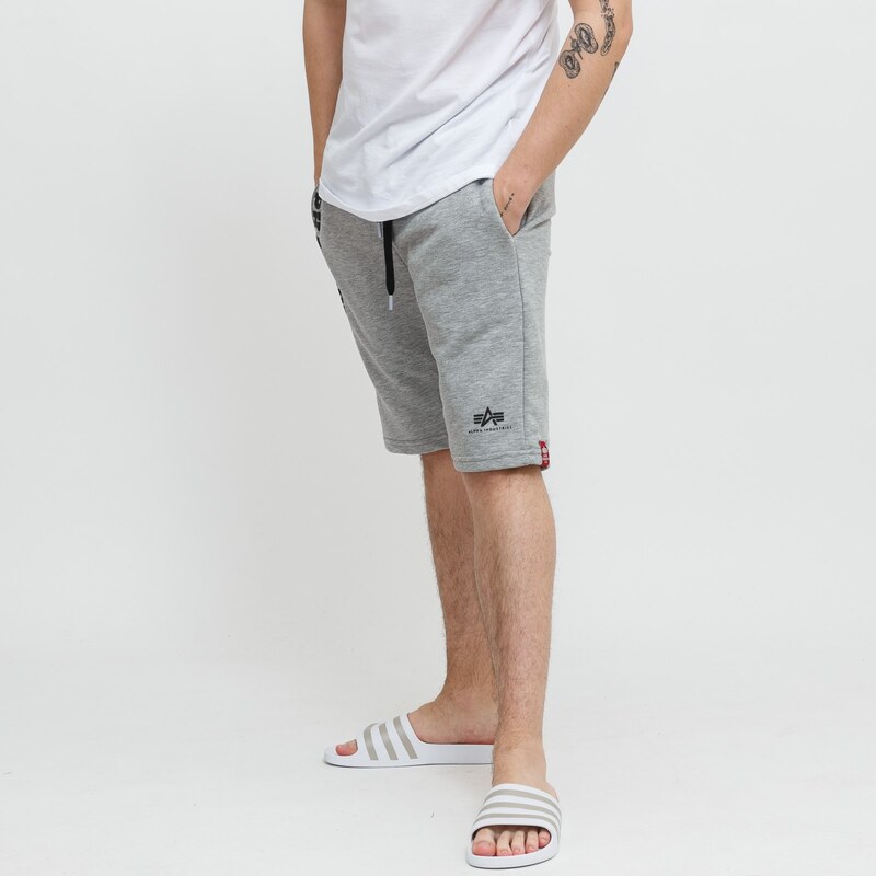 Alpha Industries Big Letters Short grey heather