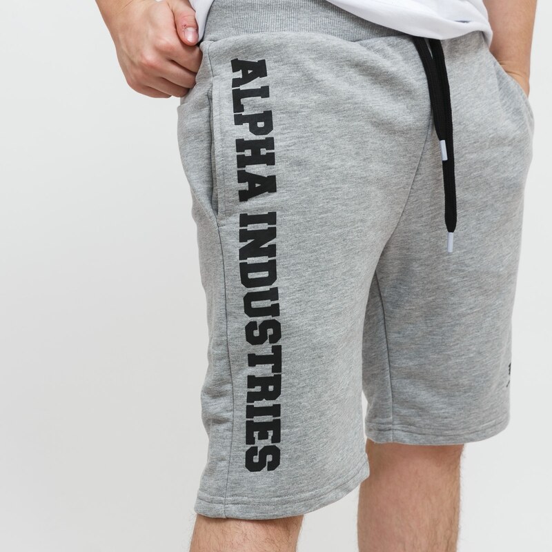 Alpha Industries Big Letters Short grey heather