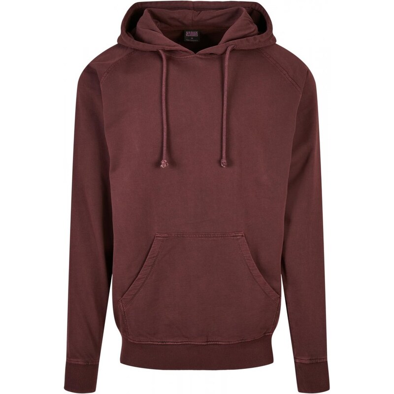 URBAN CLASSICS Overdyed Hoody - cherry