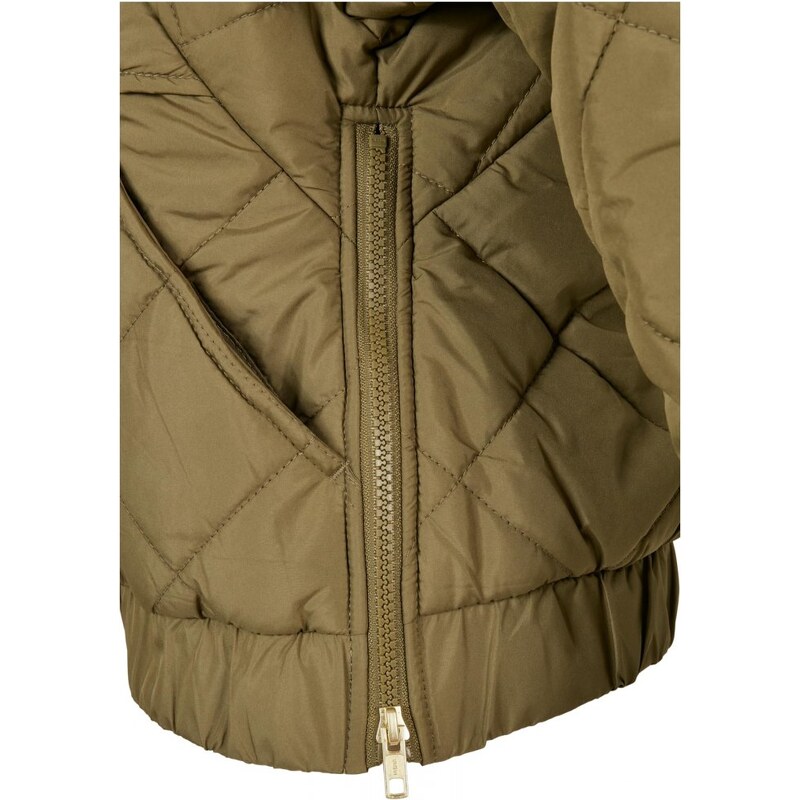 URBAN CLASSICS Ladies Oversized Diamond Quilted Pull Over Jacket - tiniolive