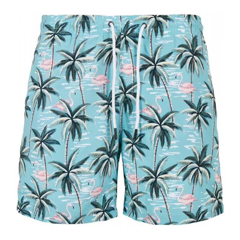 Pánské koupací šortky Urban Classics Pattern Swim Shorts - tropical bird aop
