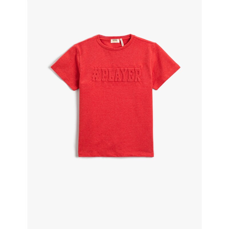 Koton Motto Printed Short Sleeve T-Shirt