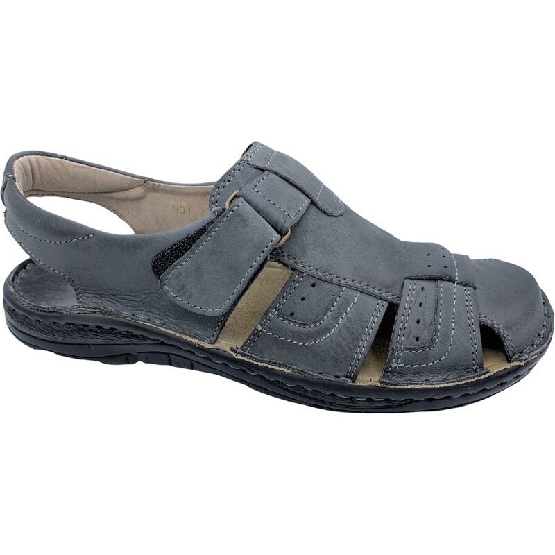 Pánské kožené sandály Hilby 051 šedé