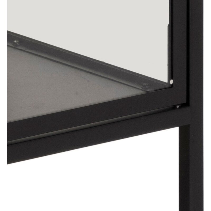 Scandi Černá kovová vitrína Renna 98,7 x 80 cm
