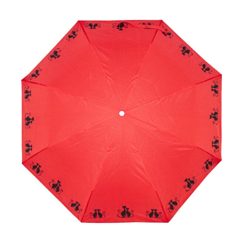 Dámský deštník Doppler Mini Fiber - červené kočky