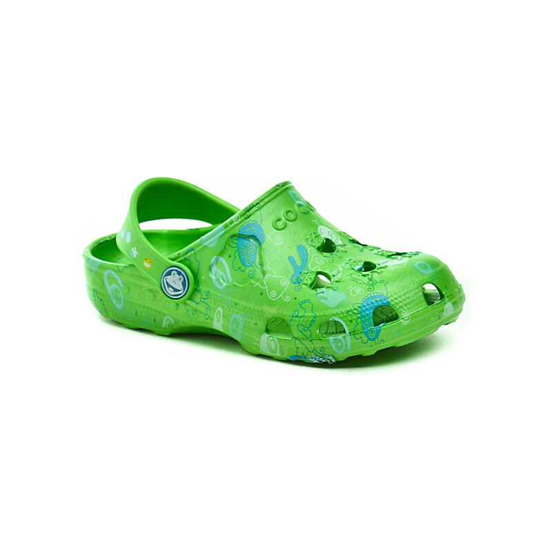 Coqui 8716 zelené dětské nazouváky crocsy