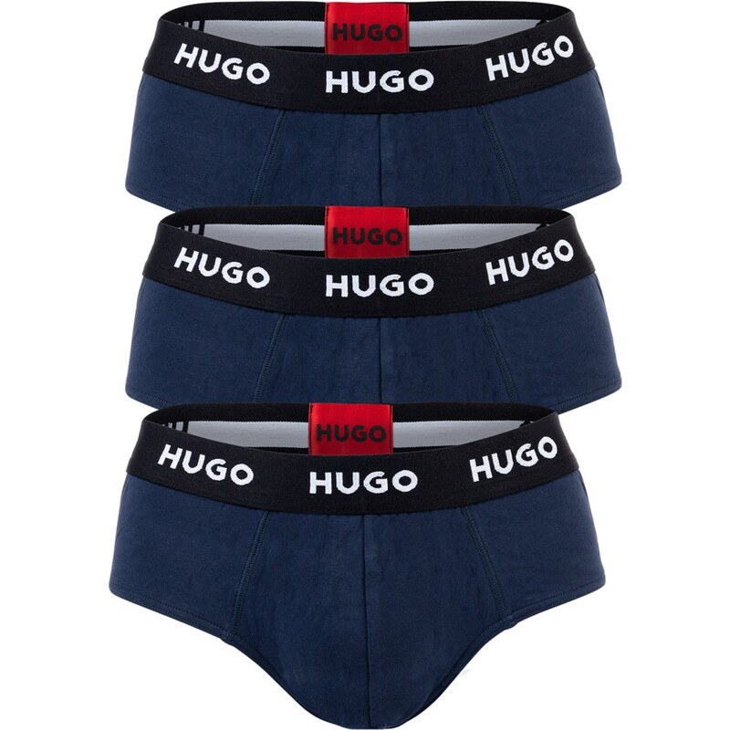 HUGO Slipy noční modrá / černá / bílá