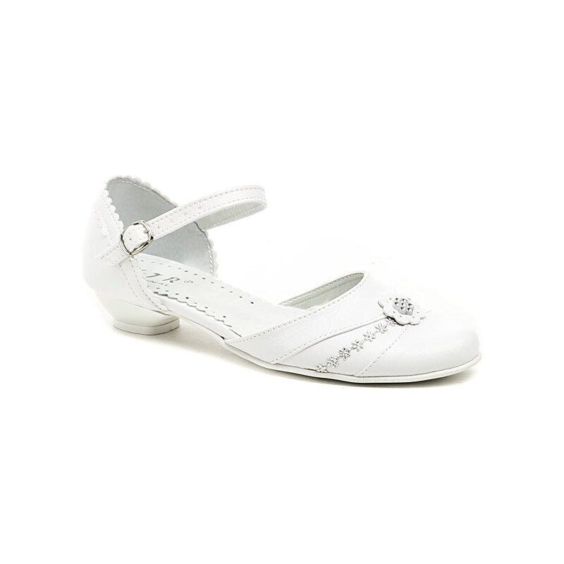 Dětská obuv KTR 704 bílé dívčí svatební střevíčky