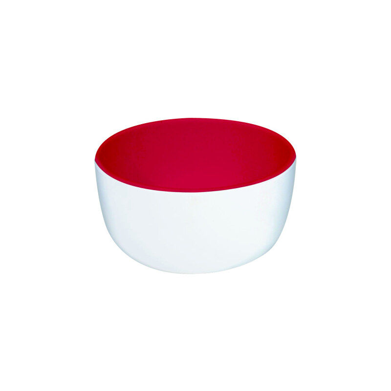 ZAK! designs - 2-barevné misky na zmrzlinu 12 cm - bílá/červená (1647-8240)