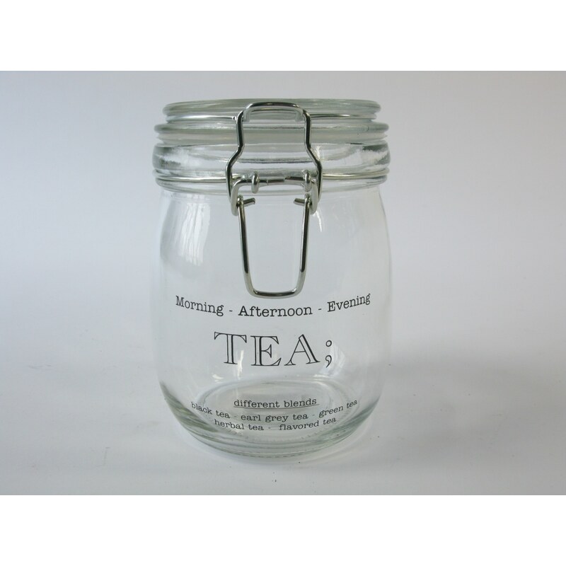 KERSTEN - Zásobník TEA sklo,čirý, 12,5x10,8x14cm - (LEV-1783)
