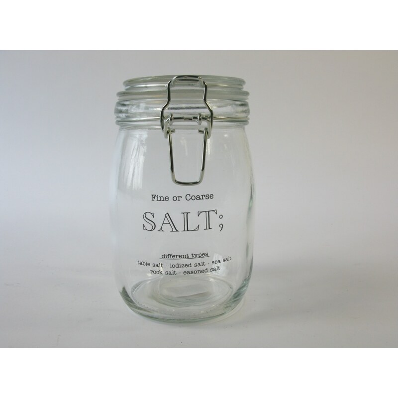KERSTEN - Zásobník SALT, sklo,čirý, 12,8x11,3x16,7cm - (LEV-1787)