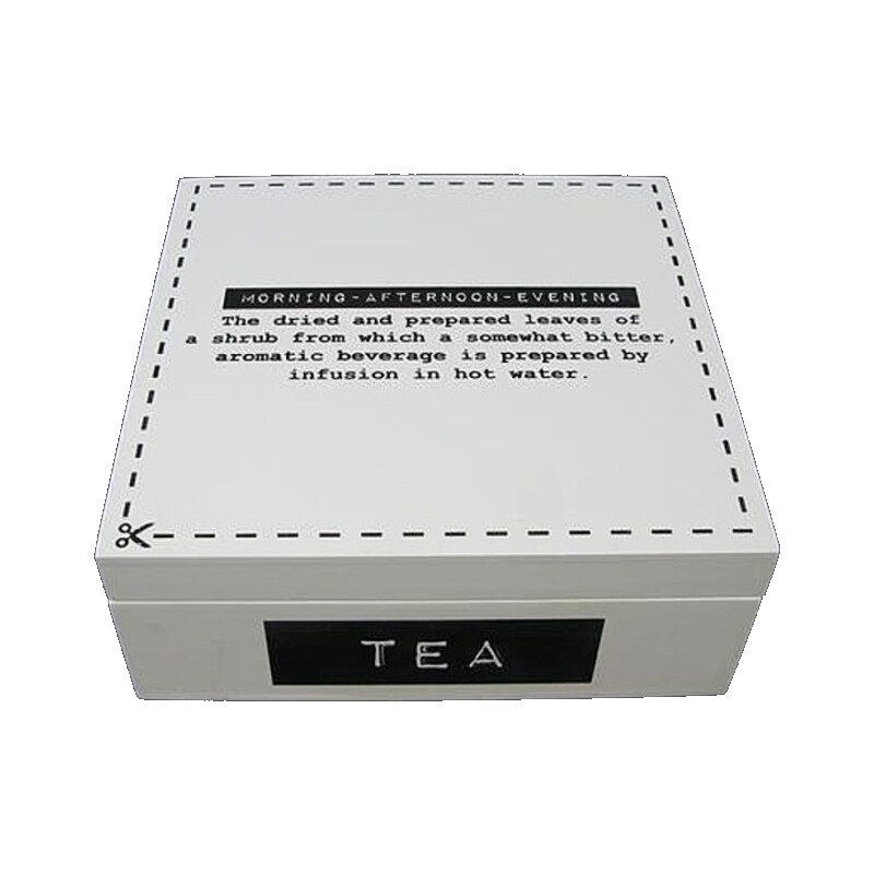 KERSTEN - Krabička na čaj čtverev, bílá 18x18x7cm - (LEV-5279)